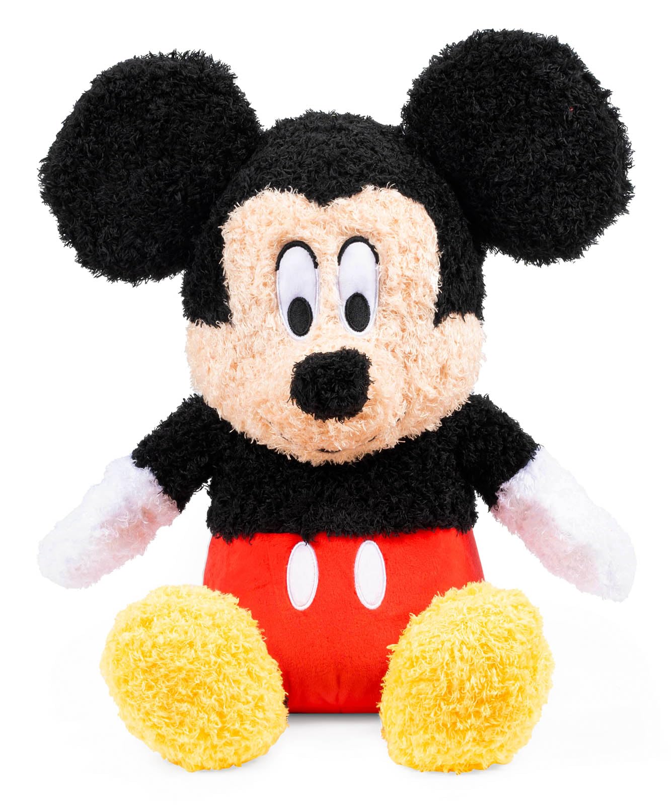 Disney Mickey Mouse Fuzzy Plush Pillow Buddy - Super Soft Stuffed Pillow - Polyester Microfiber, 15